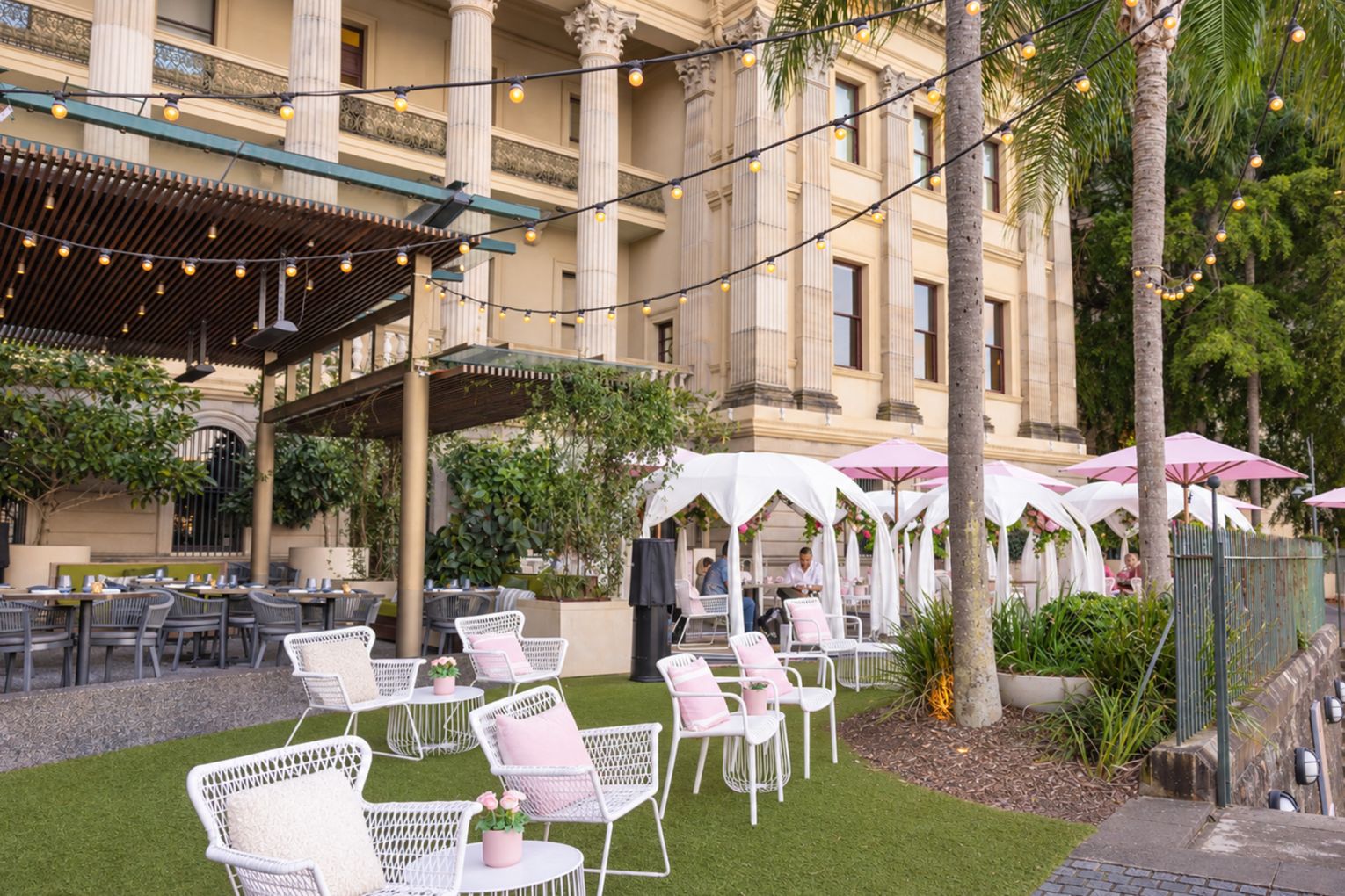The Rosé Garden will unfurl within Custom House's Riverside Terrace from early October | Credit: images supplied