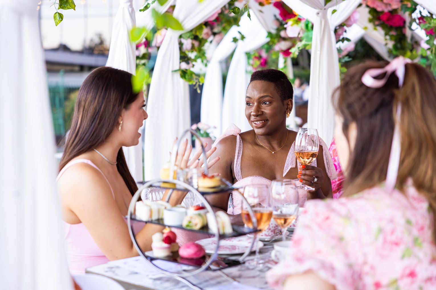 The Rosé Garden will unfurl within Custom House's Riverside Terrace from early October | Credit: images supplied