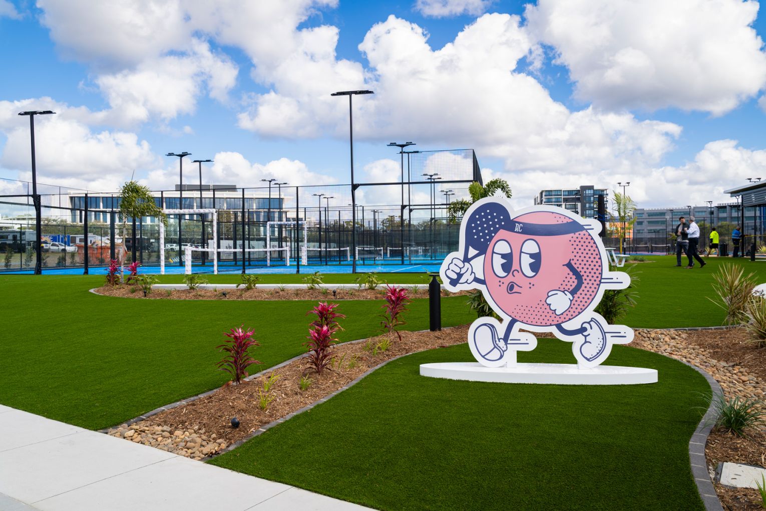 Racquet Club has officially opened at Robina Town Centre, bringing 13 courts dedicated to padel and pickleball, plus a bar and cafe | Credit: supplied