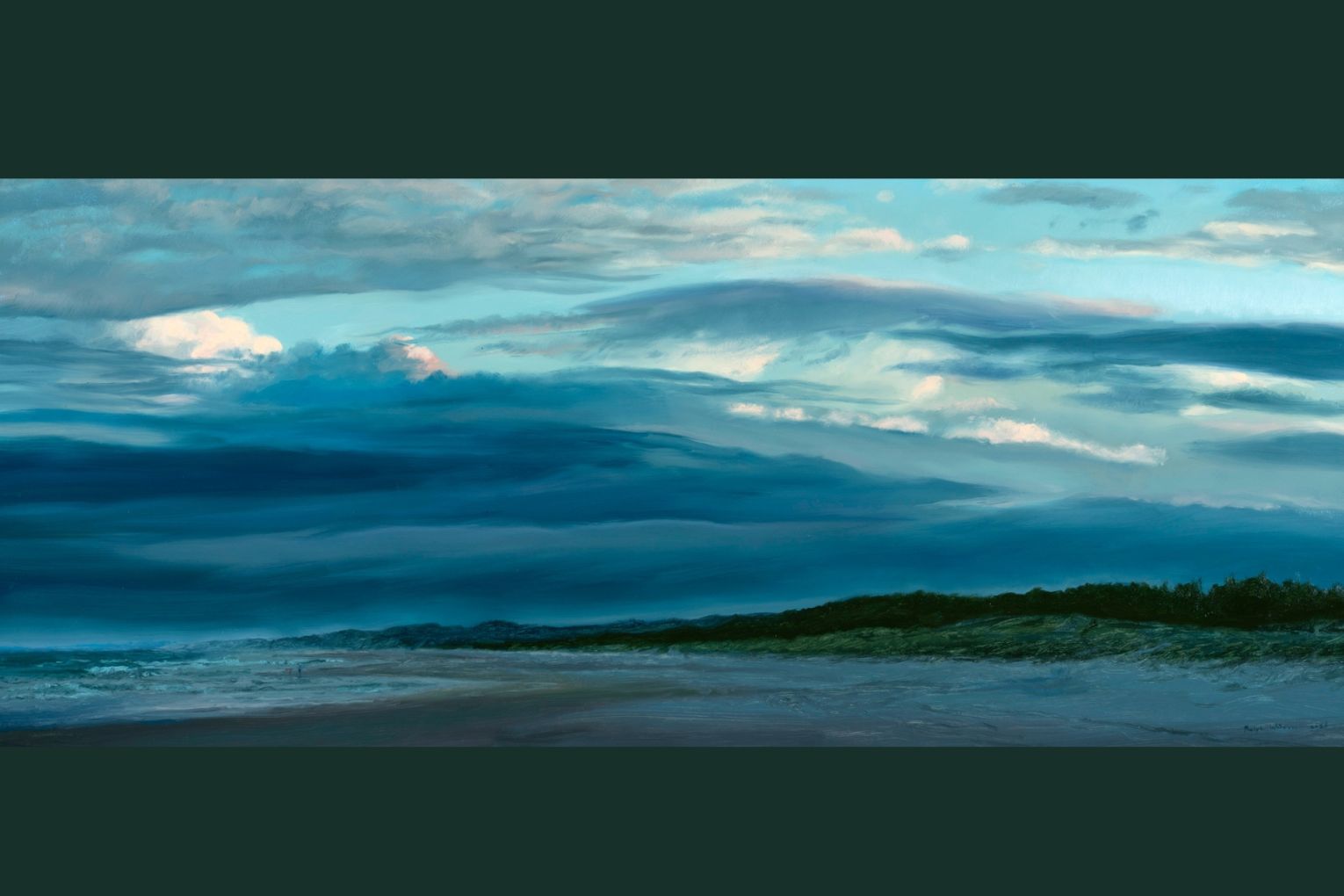 Darkness falling, Main Beach, 2026, by Ralph Wilson, now on exhibition at Philip Bacon Galleries.