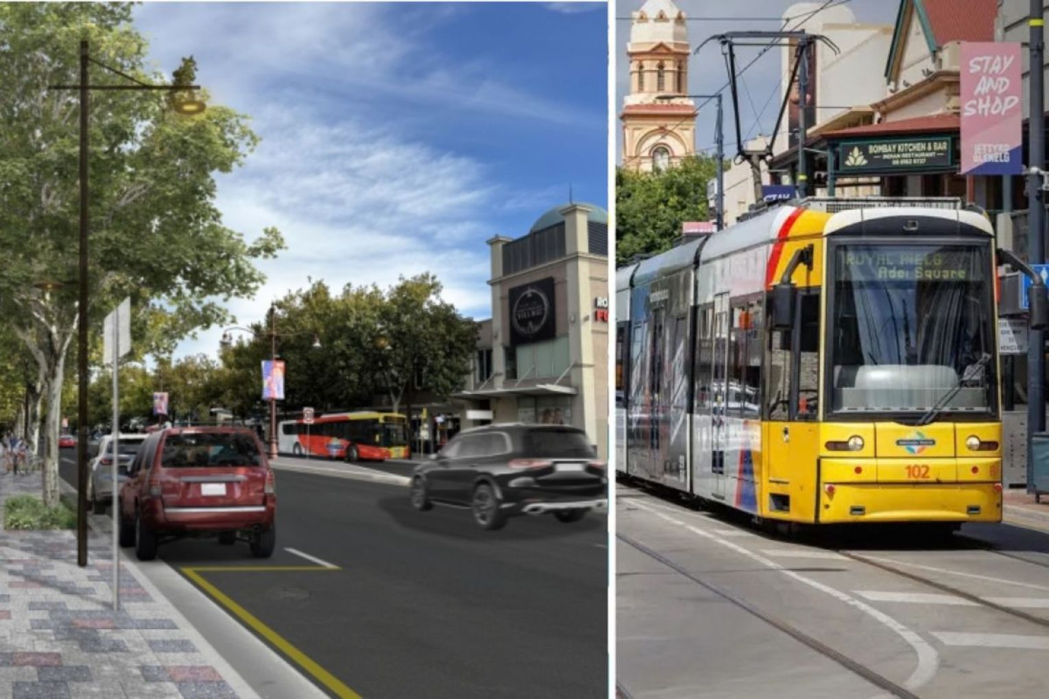 The Adelaide City Council is leaving room for a possible North Adelaide tram extension in the future. Photo: City of Adelaide