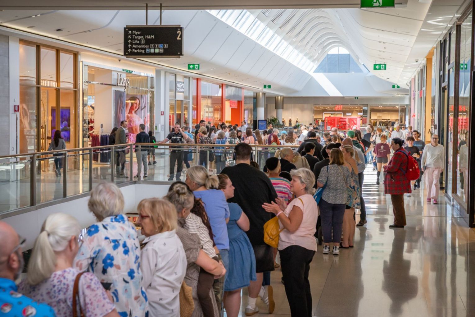 Brisbane chocolate lovers waited in line for over an hour for a chance to buy some Haigh's. Picture: Supplied