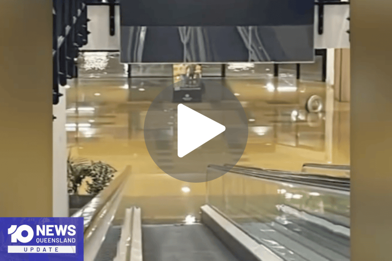 Thumbnail for VIDEO: Flash-flooding across SEQ this morning | System brings heavy rain, flooding and hail