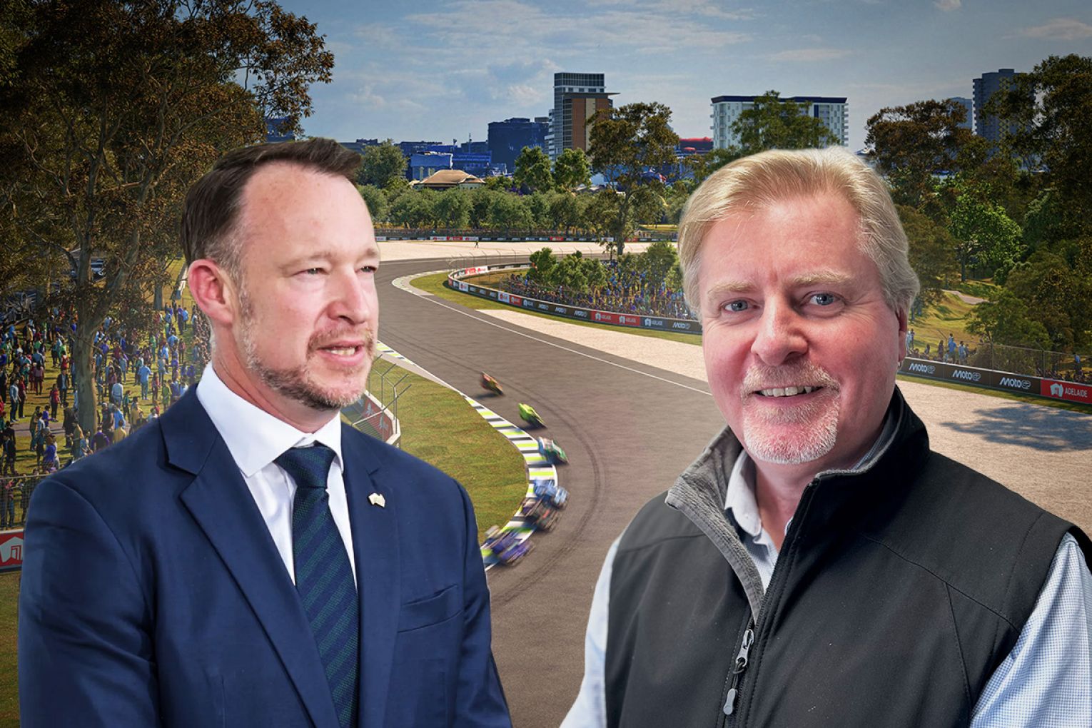 Shadow Treasurer Ben Hood has criticised the state government's move to procure a MotoGP economic benefit report, but SAMSB chief executive Mark Warren says the $200 million expected boon was "conservative". Graphic: Liam McAlister/InDaily.