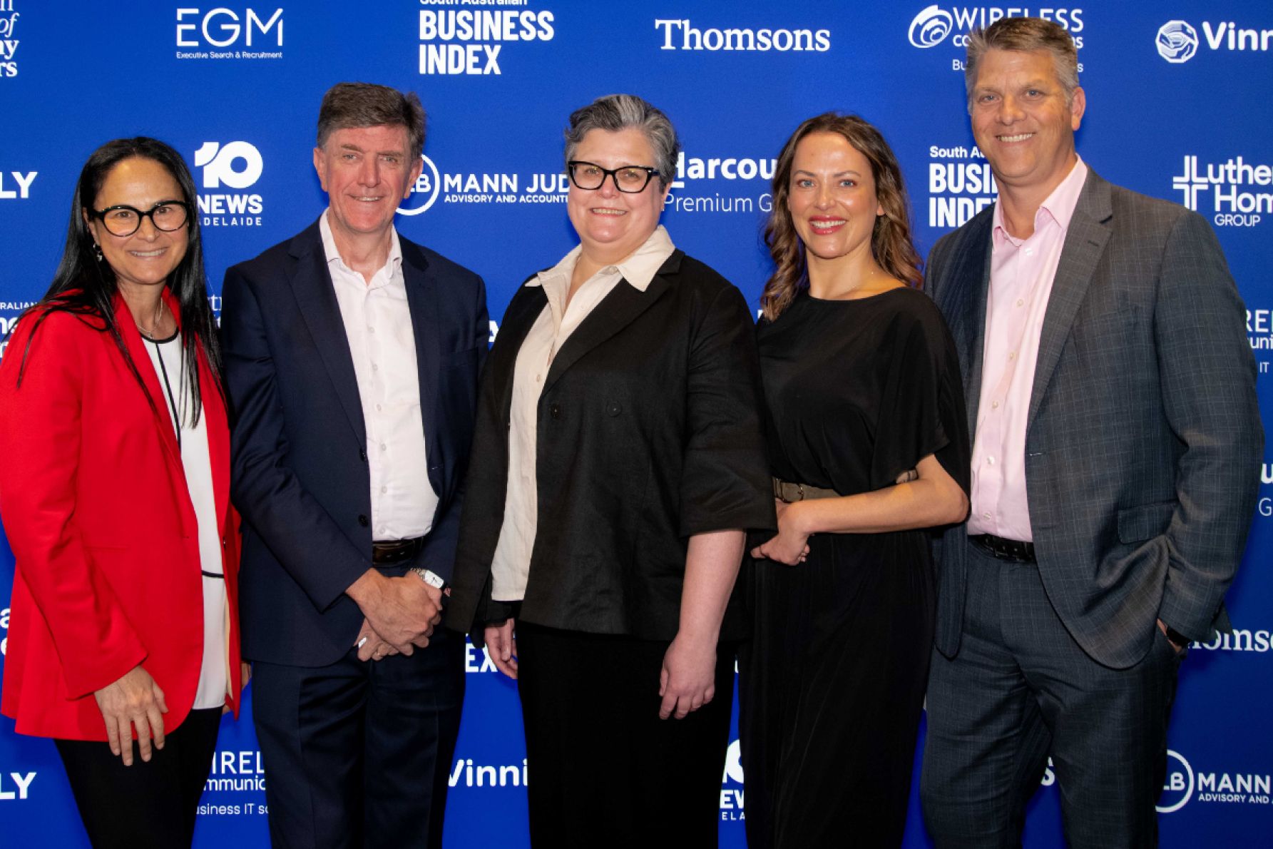 Rebecca DiGirolamo, Mark Williams, Bronwyn Hurrell,  Serena Findlay and Simon Hatcher