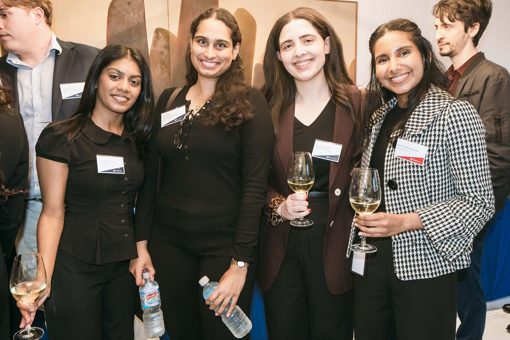 Vinuki Rowel | Paralegal, CS Energy; Amitha Gottumukkala | Senior Consultant, Scyne Advisory; Anna Angelos | Graduate Treasury Analyst & Economist, Queensland Treasury; Javani Basnayake | Lawyer, Piper Alderman