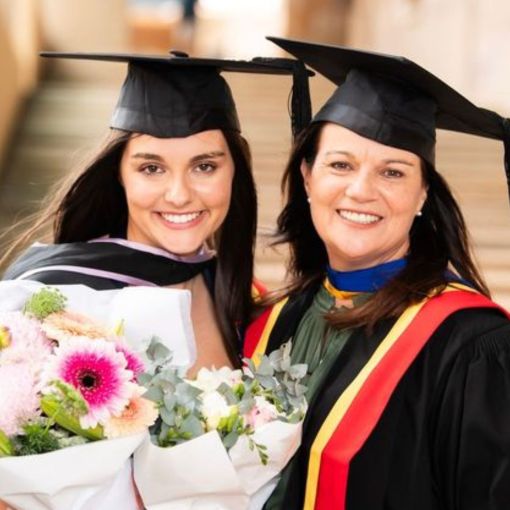 Thumbnail for ‘Mistaken for my twin’: Mother and daughter graduate uni together