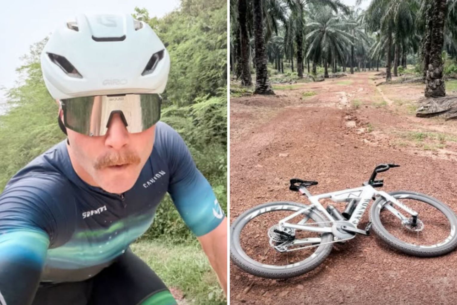Valtteri Bottas is pedalling to the Singapore GP. Pictures: via Instagram