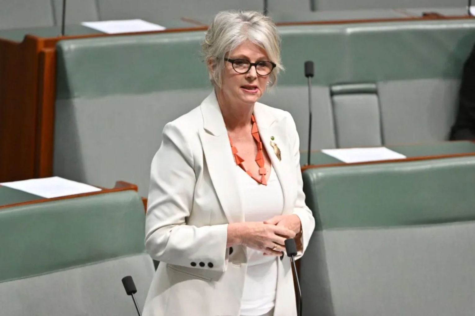 Anthony Albanese lead tributes to Helen Haines on Monday.