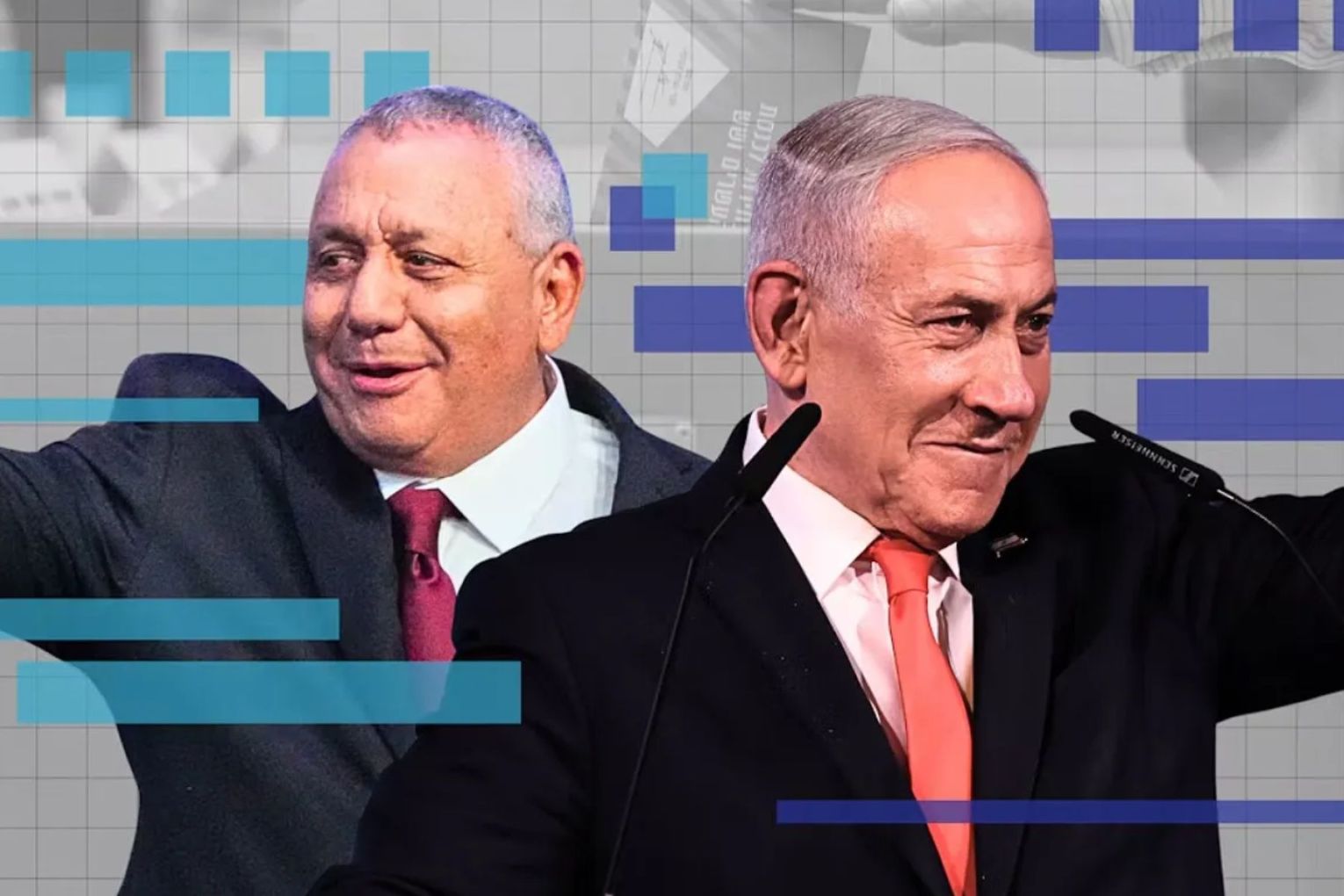 Election results suggest no majority for either bloc backing Benjamin Netanyahu or Gadi Eisenkot.