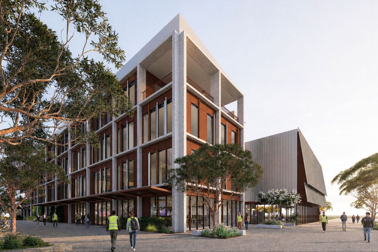 Images of how the new TAFE building will look. Render: supplied