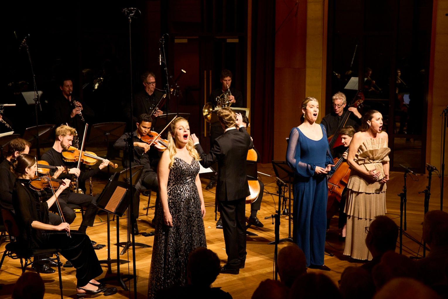 Siobhan Stagg, Helen Charlston and Rachel Fenlon perform at UKARIA for Chamberfest 2026. Photo: Claudio Raschella / Supplied