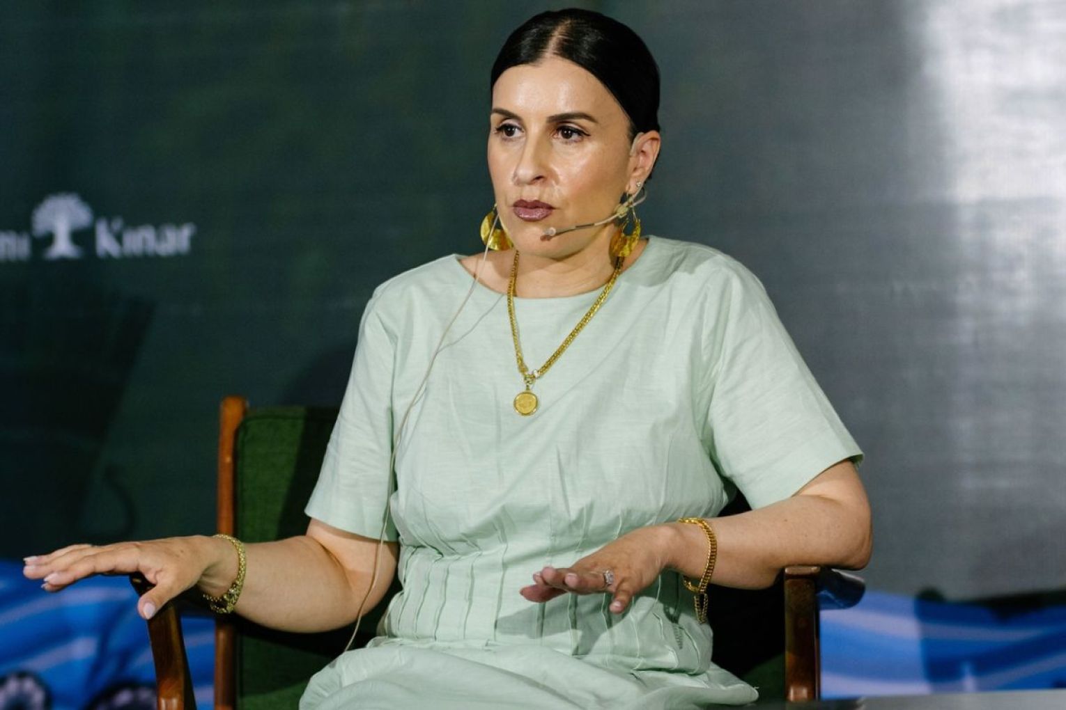 Writer Randa Abdel-Fattah speaking at the Ubud Writers and Readers Festival in Bali. Image Credit: Satya