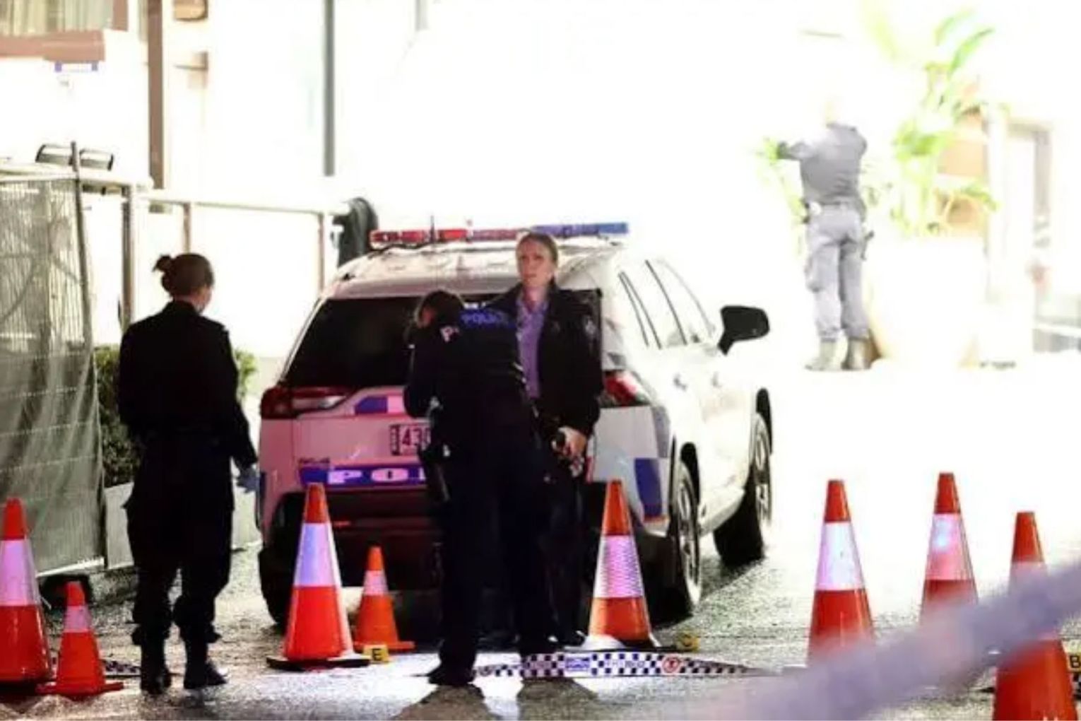 Police on scene at Fitzys Loganholme where a shooting took place.