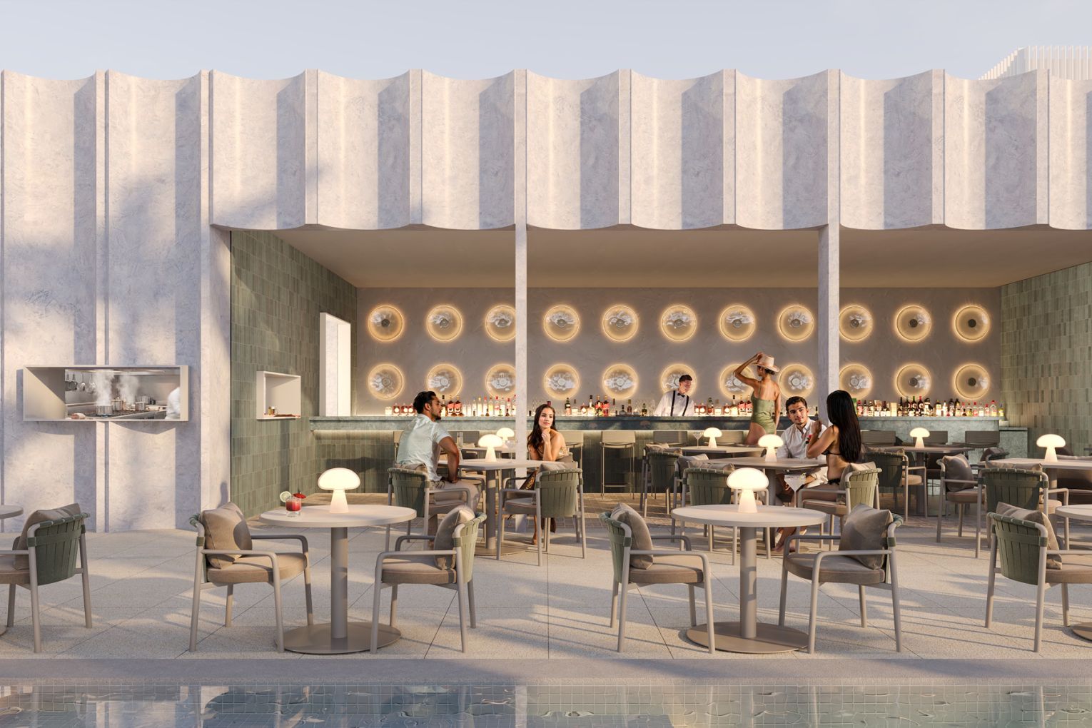 An artist impression of Andaz Pool Club at Andaz Gold Coast | Credit: supplied