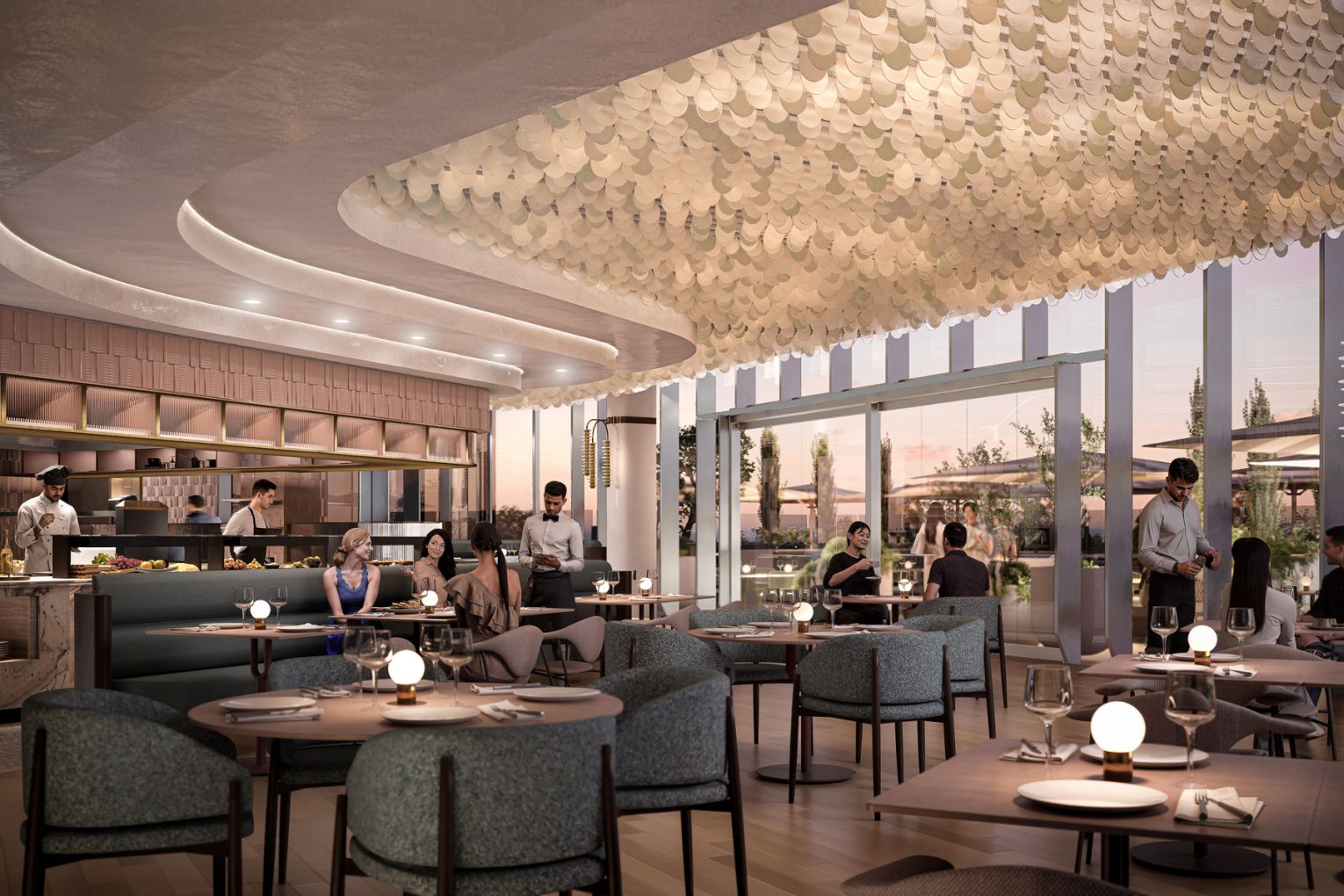 An artist impression of Nove Restaurant at Andaz Gold Coast | Credit: supplied