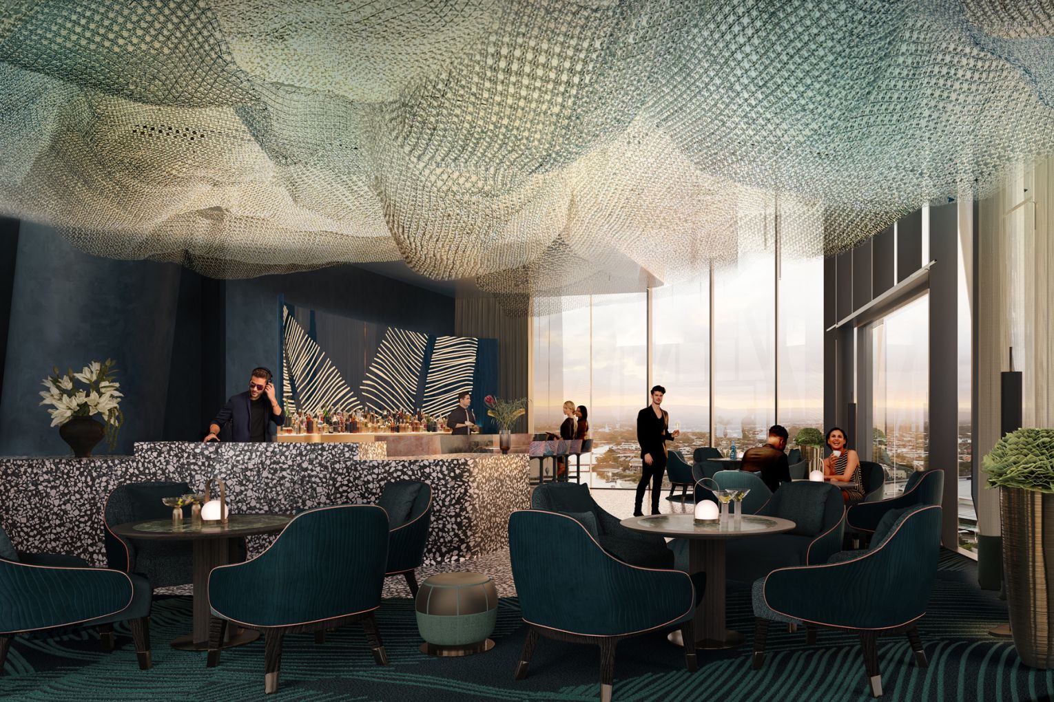 An artist impression of Verde Bar at Andaz Gold Coast | Credit: supplied