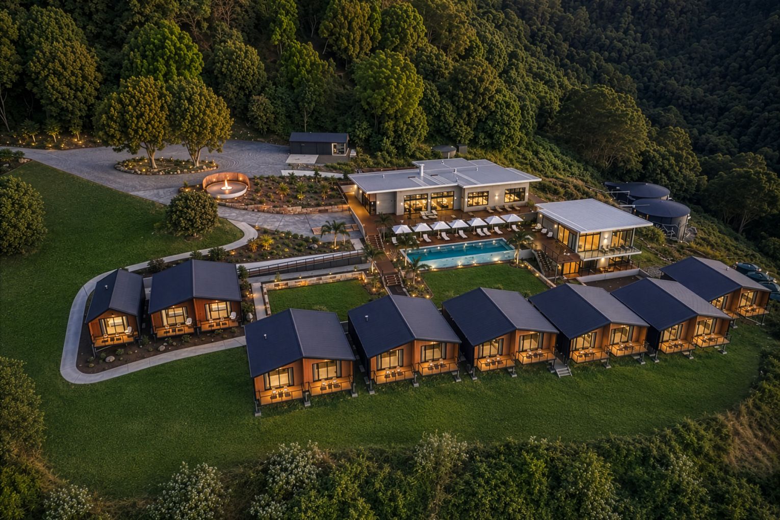 Soak Bathhouse founders have unveiled a new vision for EcoView Retreat in Tallebudgera Valley | Credit: Supplied