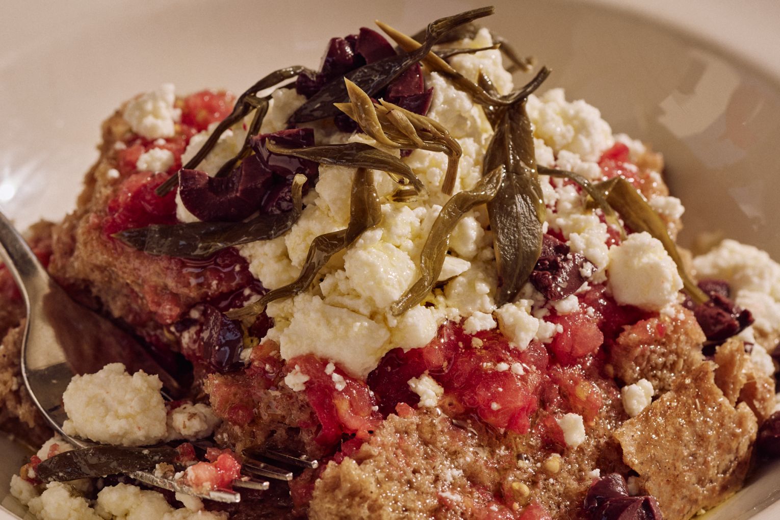 Hellenika's dakos salata features in its new 272-page cookbook | Credit: Annika Kafcaloudis