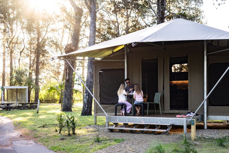 Thumbnail for A slower kind of escape – sleep in amongst the pines at Brunswick Heads’ new glamping retreat