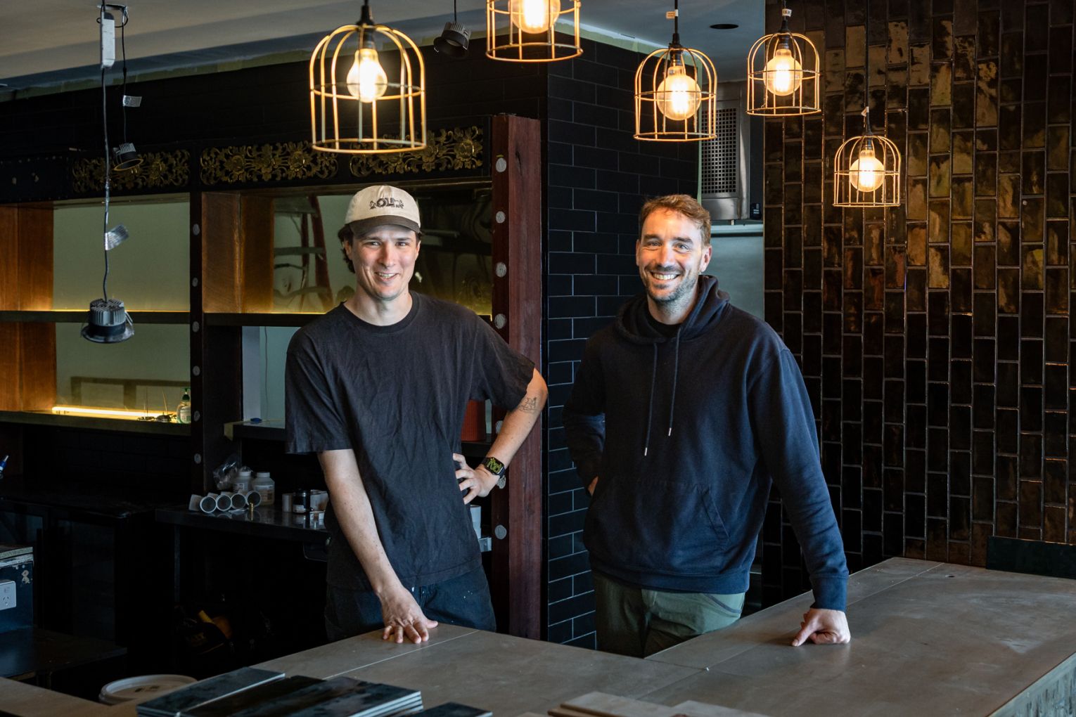 Harrison Robbins and John Draper at the location of the new Junior's Deli | Credit: Jade Quinlivan