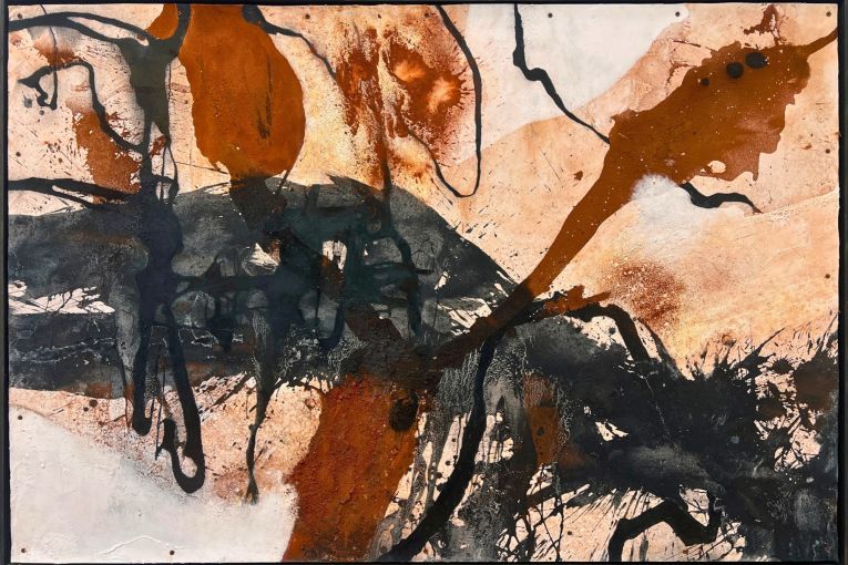 Thumbnail for Blood, rust and canvas … fiercely infusing nature into art