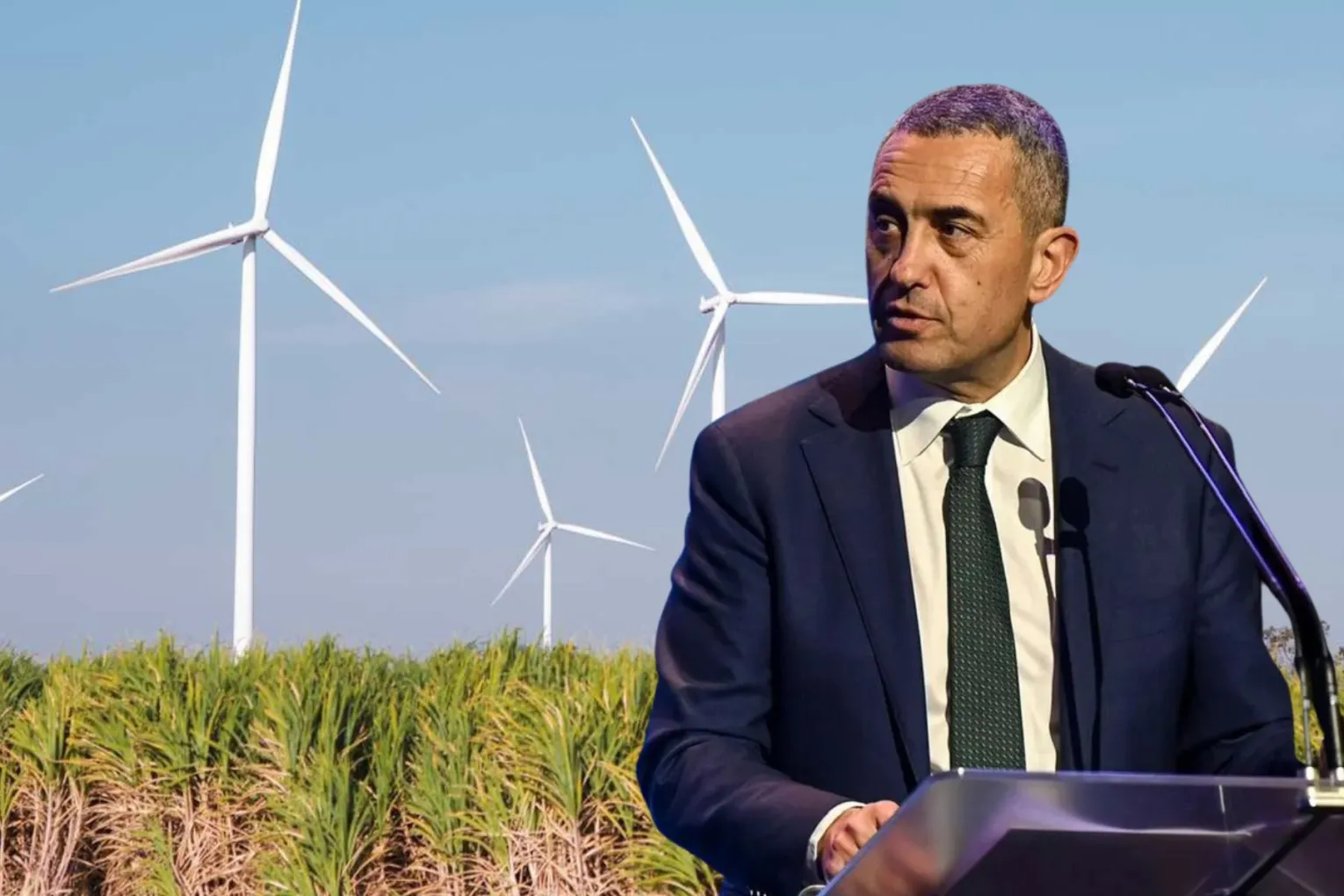 Treasurer Tom Koutsantonis has celebrated the "green goldrush" coming for SA. Graphic: David Simmons/InDaily.