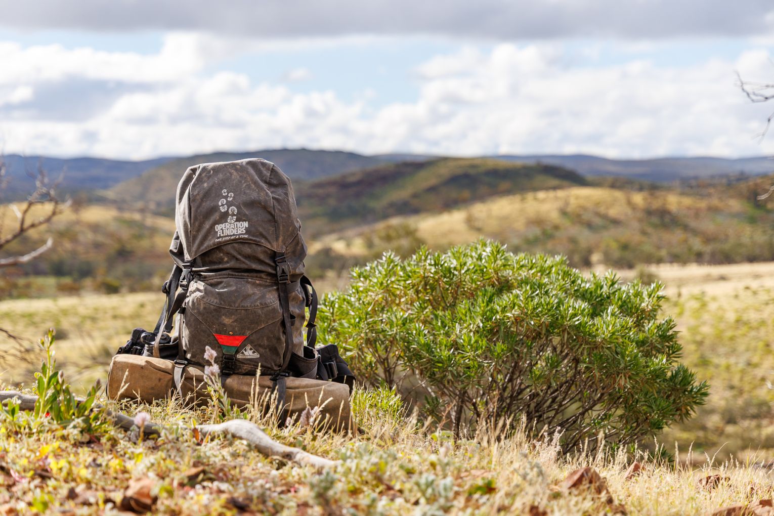 A typical pack carried by participants for their eight-day journey.