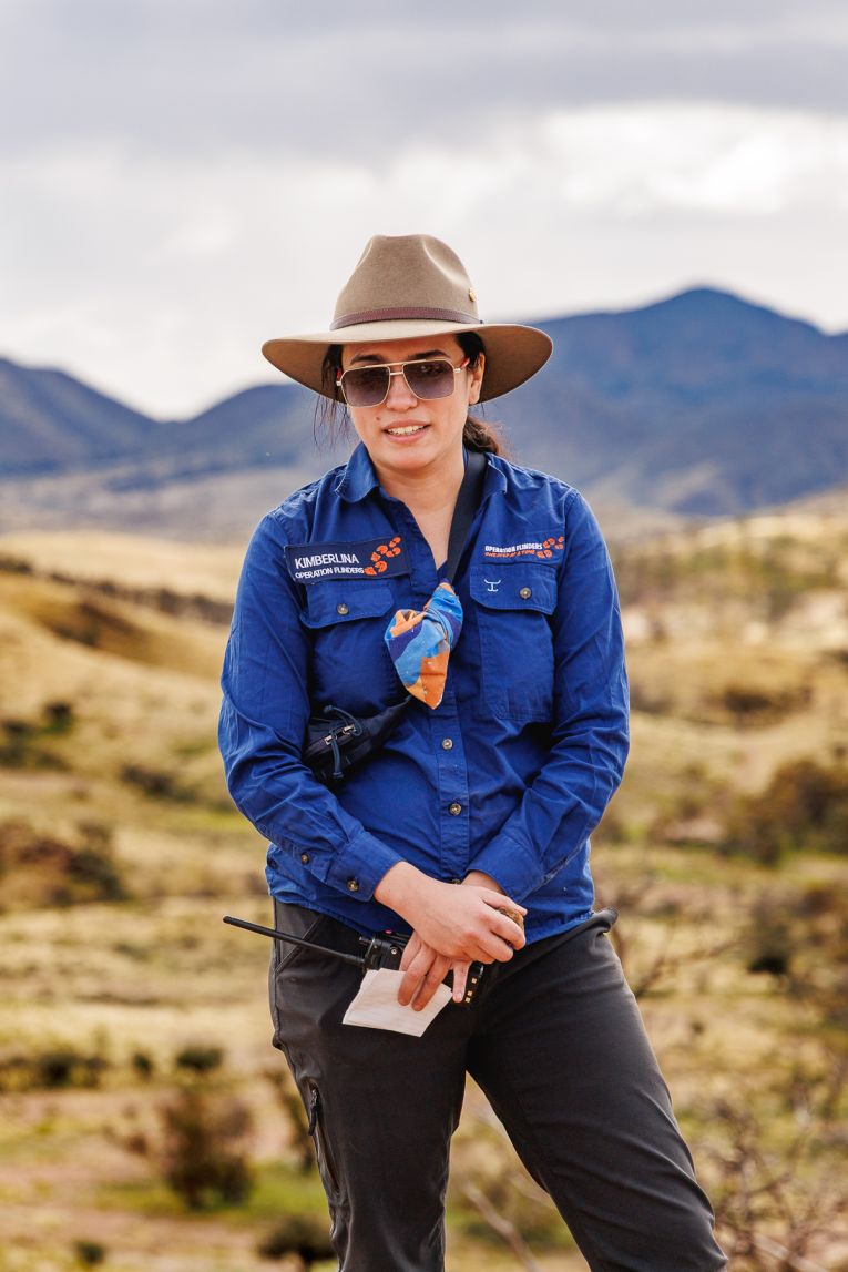Operation Flinders' Kim Vanstone on Yankaninna Station.