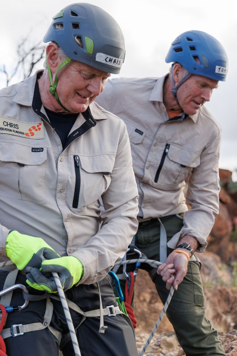 Abseil instructors Chris Ford and Tony Hill.